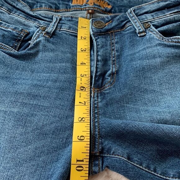 Kut from the Kloth High Rise Distressed Skinny Crop Jeans Size 8 - Picture 11 of 12